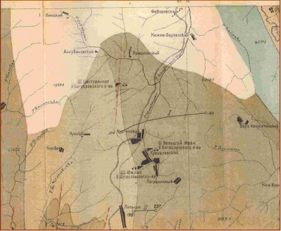 Фрагмент геологической карты Кемеровского района